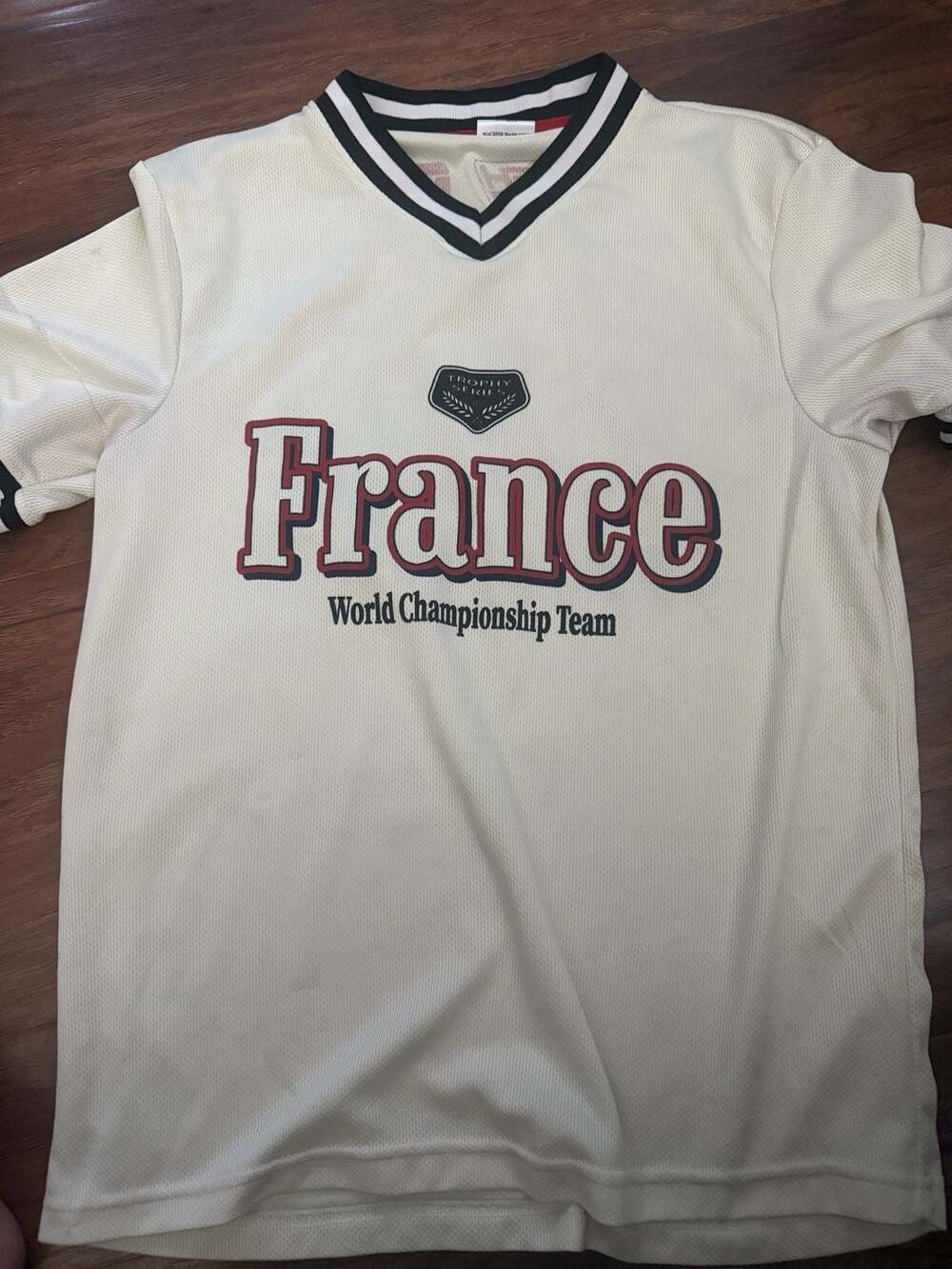 Trophy Series France 86 Championship Team Racing Jersey Shirt White Size M